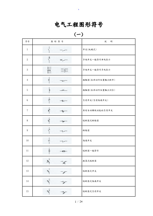 电气原理图符号大全