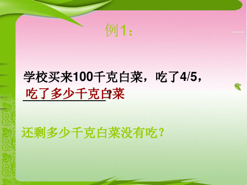 人教版六年级上册数学分数乘法应用题例1ppt课件