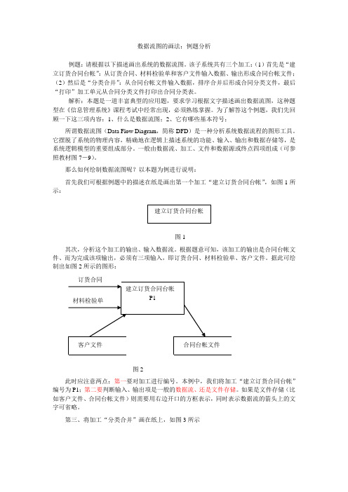 数据流图的画法：例题分析