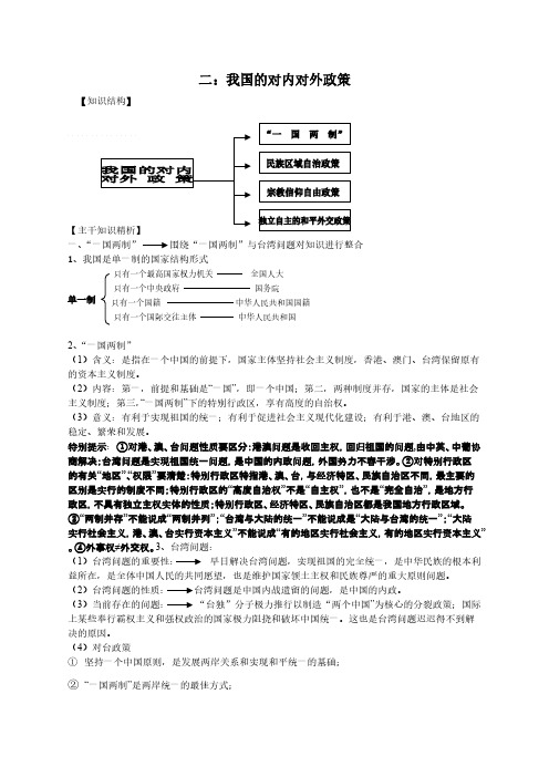 我国的对内对外政策-推荐下载