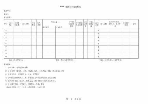 合同管理台账(模板)