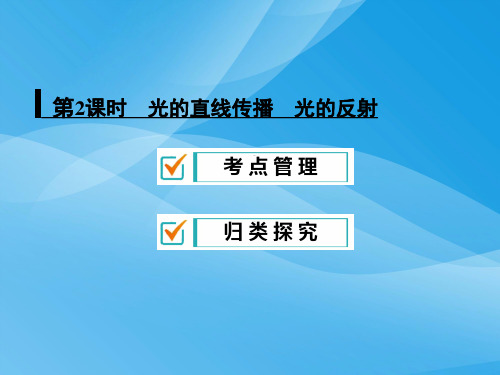 中考物理专题复习课件：光的直线传播、光的反射ppt 人教版优质课件优质课件