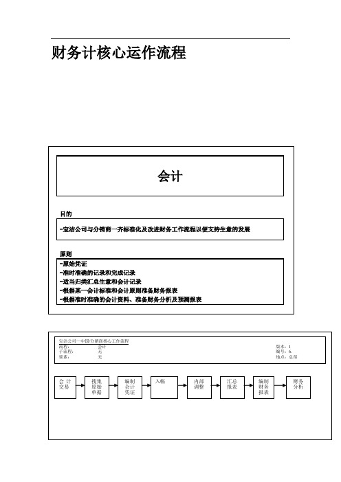 宝洁财务核心运作流程(48个流程)(DOC 61页)(1)