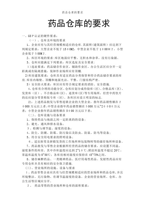 药品仓库的要求 (2)