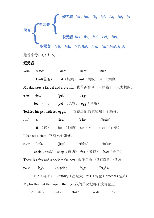 自然拼读-元音