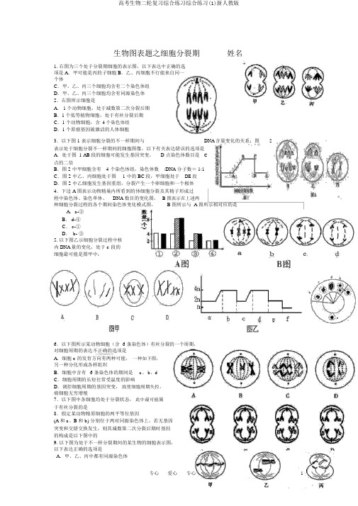 高考生物二轮复习综合练习综合练习(1)新人教版