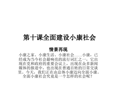 九年级政治全面小康的蓝图2(教学课件201911)