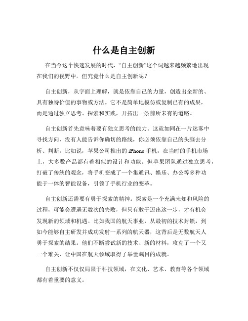 什么是自主创新