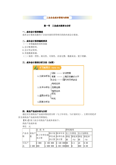 工业成本报表与分析