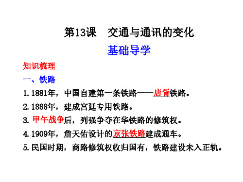 高一历史交通与通讯的变化(1)