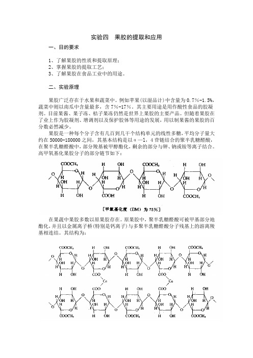 实验C 果胶提取