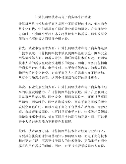 计算机网络技术与电子商务哪个好就业