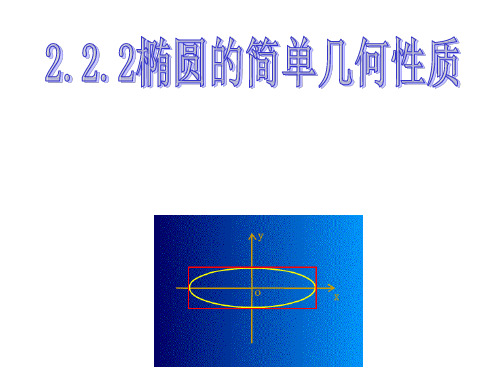 人教A版数学选修2—12.2.2椭圆的简单几何性质