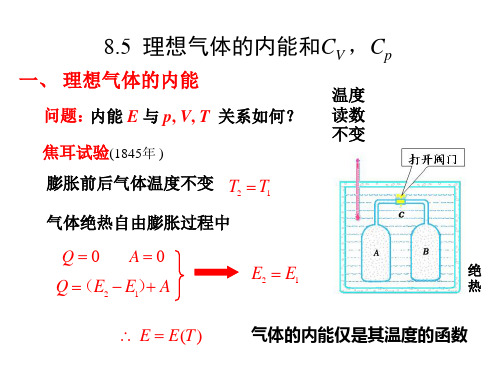 8.5理想气体的内能和Cv,Cp