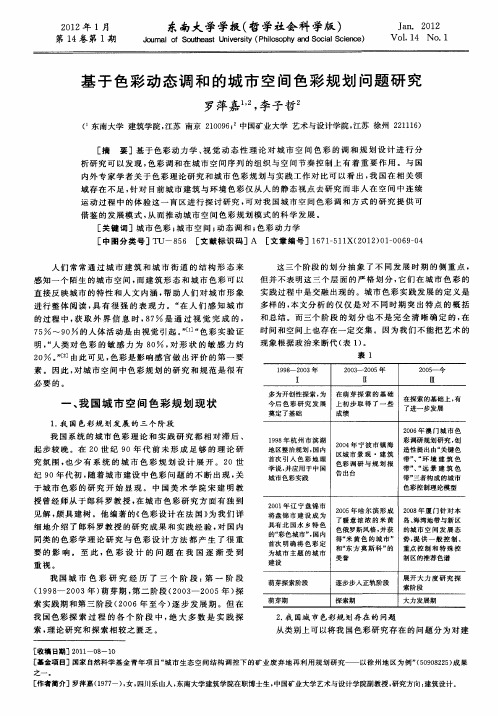 基于色彩动态调和的城市空间色彩规划问题研究