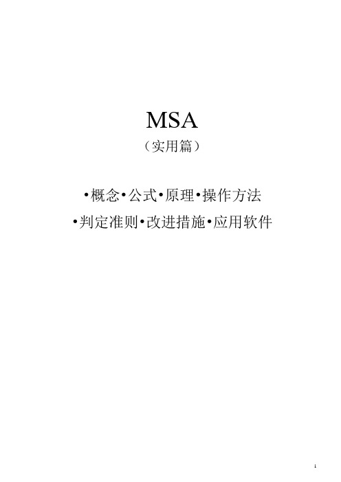 MSA(实用篇)