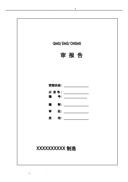 最新版三体系[全套]内审记录