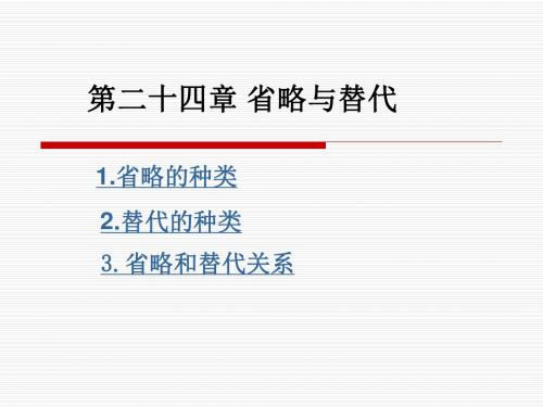 实用英语语法教程-第二十四章-省略与替代名师制作优质教学资料