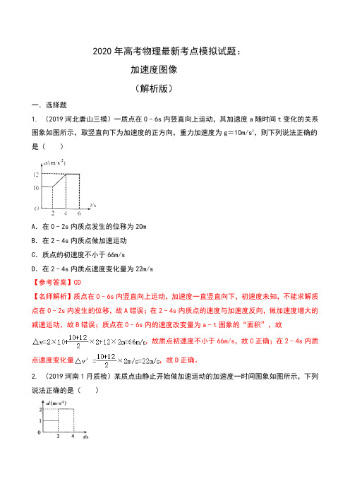 2020年高考物理最新考点模拟试题：加速度图像(解析版)