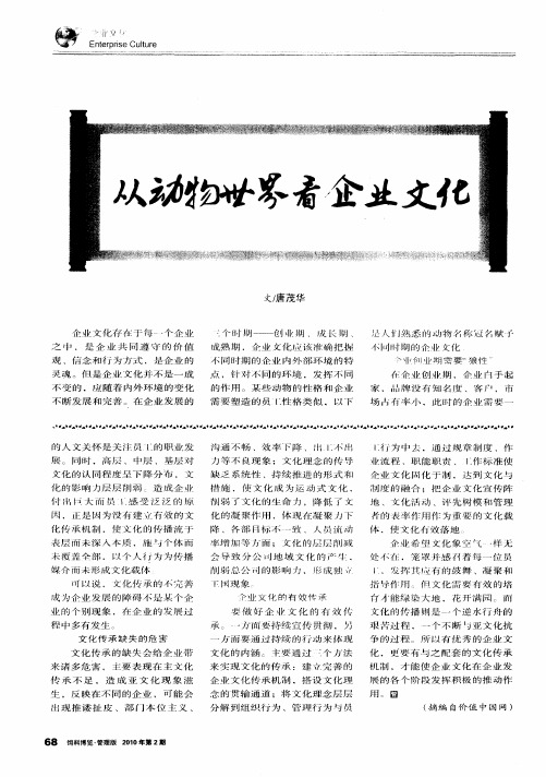 从动物世界看企业文化