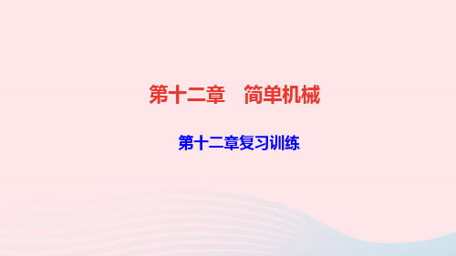 八年级物理下册第十二章简单机械复习训练作业课件新版新人教版