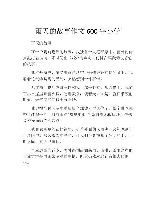 雨天的故事作文600字小学