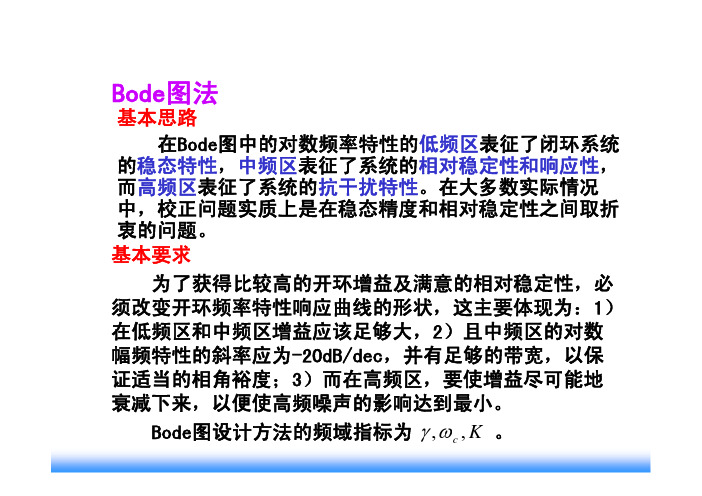 控制系统仿真 计算机辅助设计 matlab simulink 2010版PPT 100510基传递函数模型的控制系统设计-Bode图法