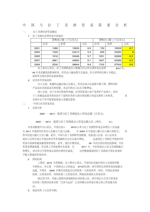 中国与拉丁美洲贸易简要分析