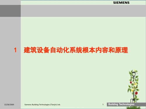 BAS建筑设备自动化控制原理简介解析