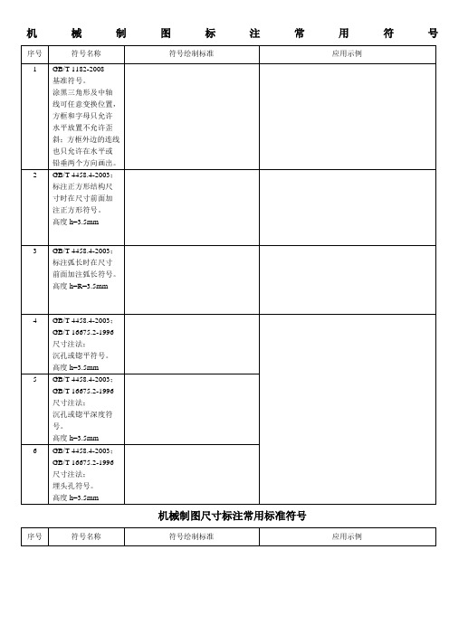 机械制图标注常用符大全