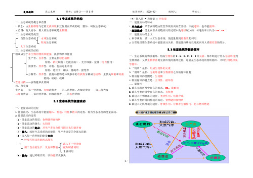 人教版高中生物必修3第5章基础知识限时练习 - 附答案