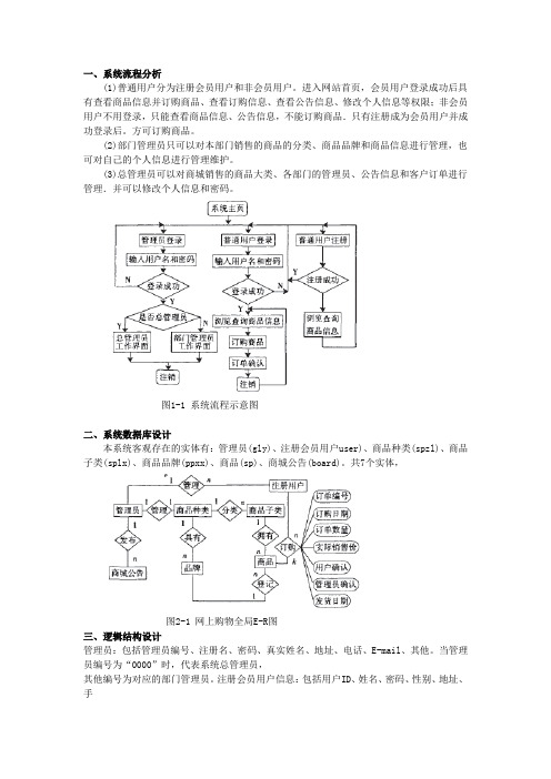 网上购物系统系统分析