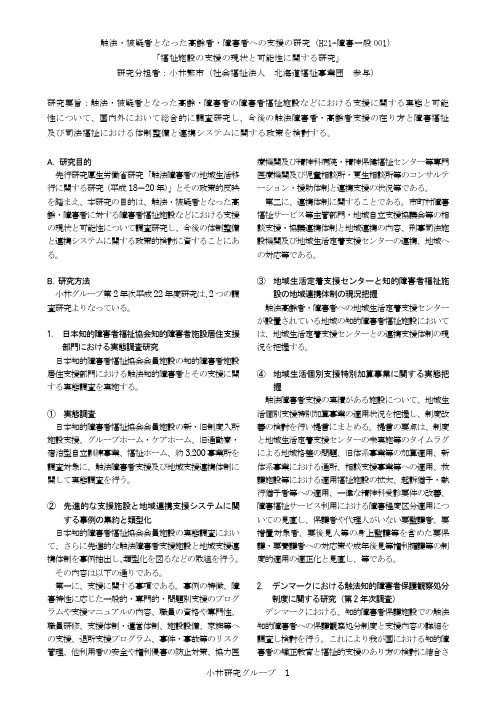 触沵ン被疑者となった高齢者ン障害者への支援の研究(H21