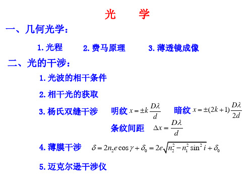 大学物理课件第13章 波动光学(习题)