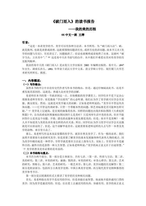 美学读书报告——我读《破门而入》