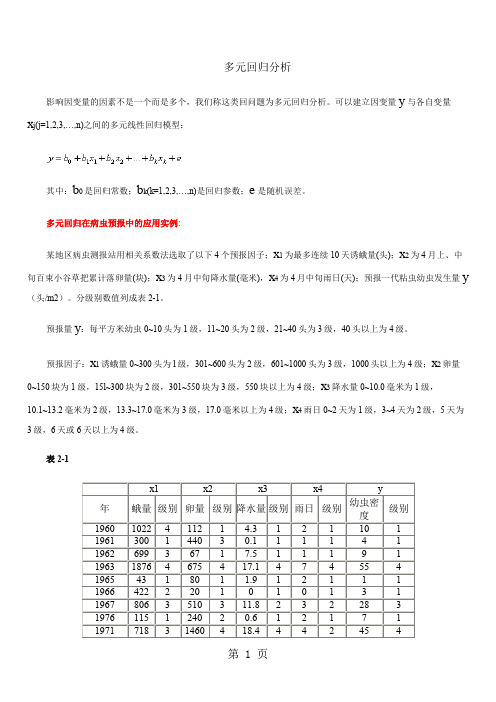 SPSS多元回归分析-11页word资料