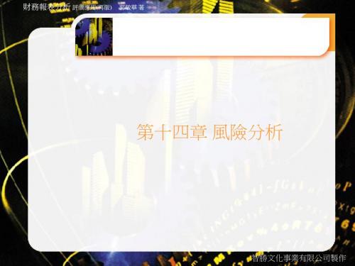 第十四章风险分析 - 智胜文化事业有限公司制作汇总