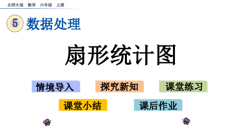 北师大版六年级数学上册第五单元5.1 扇形统计图