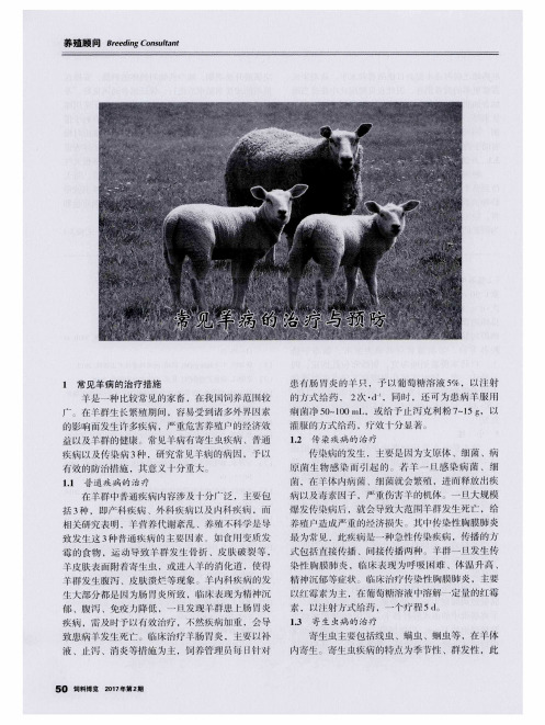 常见羊病的治疗与预防