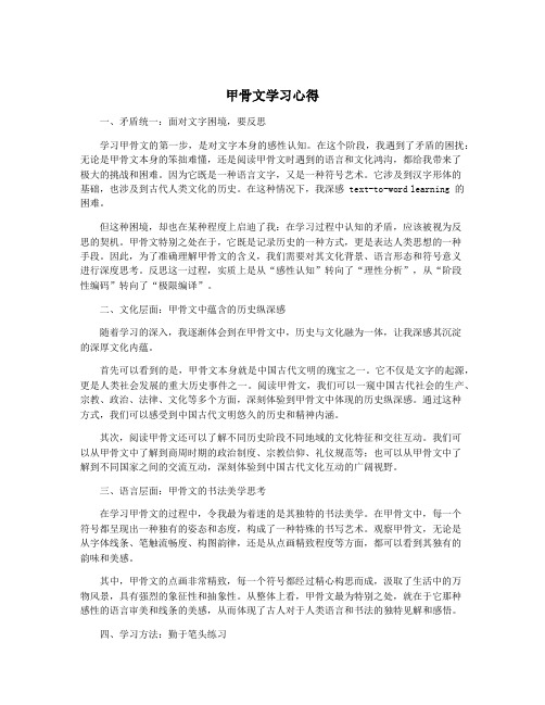 甲骨文学习心得