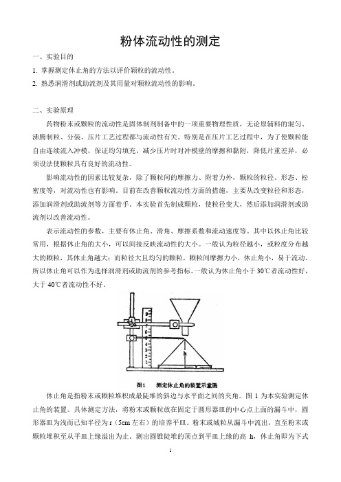 实验-粉体流动性的测定