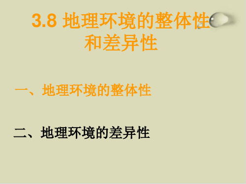 地理环境的整体性和差异性ppt课件下载8