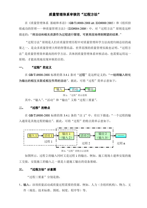 质量管理体系审核的过程方法