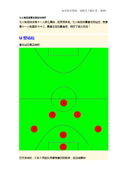 七人制足球基本站位与战术