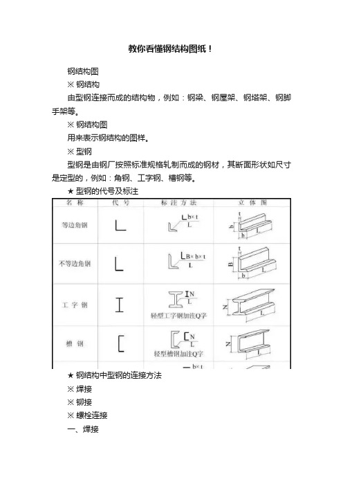 教你看懂钢结构图纸！