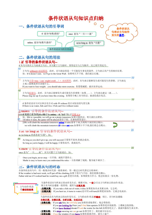 英语中考条件状语从句讲义