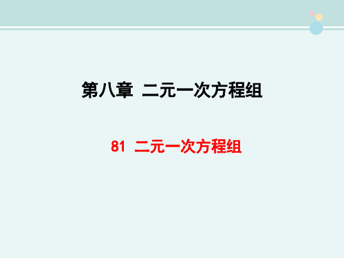 二元一次方程组-完整版PPT课件