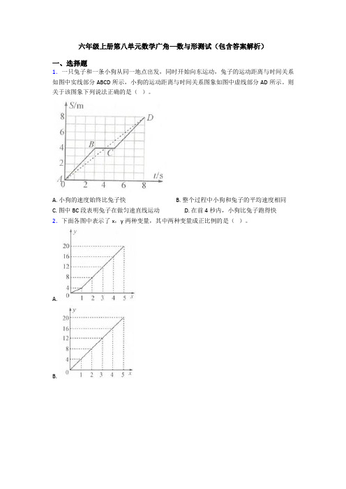 六年级上册第八单元数学广角—数与形测试(包含答案解析)