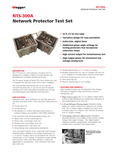 NTS-300A网络保护器测试设备说明书