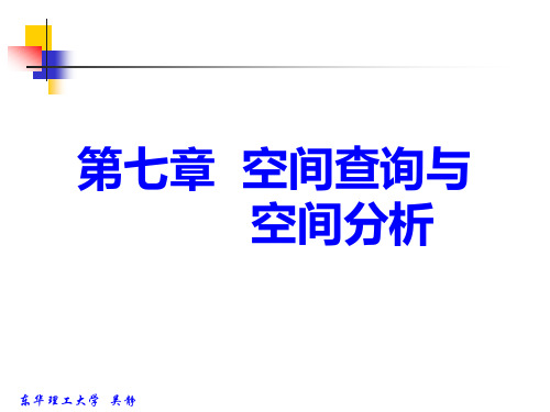 GIS原理课件7.5三维空间分析7.6空间统计分析